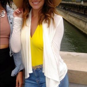 Yellow vneck body suit